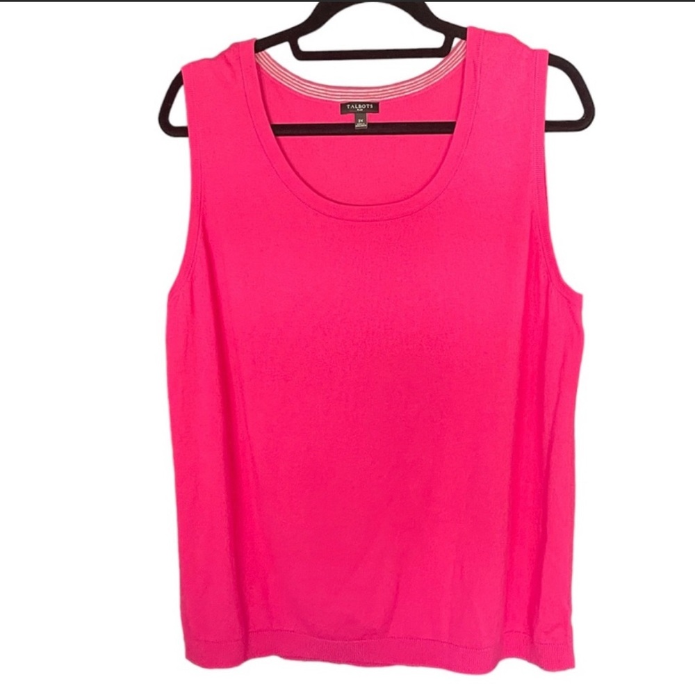 Talbots Plus Cashmere Blend Pink Tank Size 2X